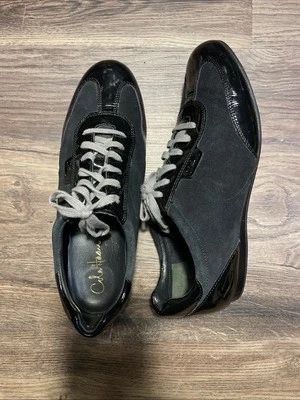 Cole Haan Nk Air Sole Women 9.5 B Lace Up Shoe Black Suede Patent Leather - Image 1 of 4