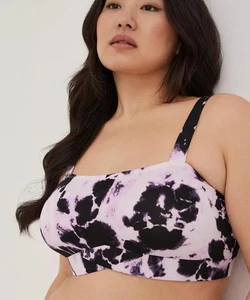 Torrid Curve Purple Tie Dye Unlined Microfiber Bralette Convertible Size 2, 2X - Picture 1 of 10