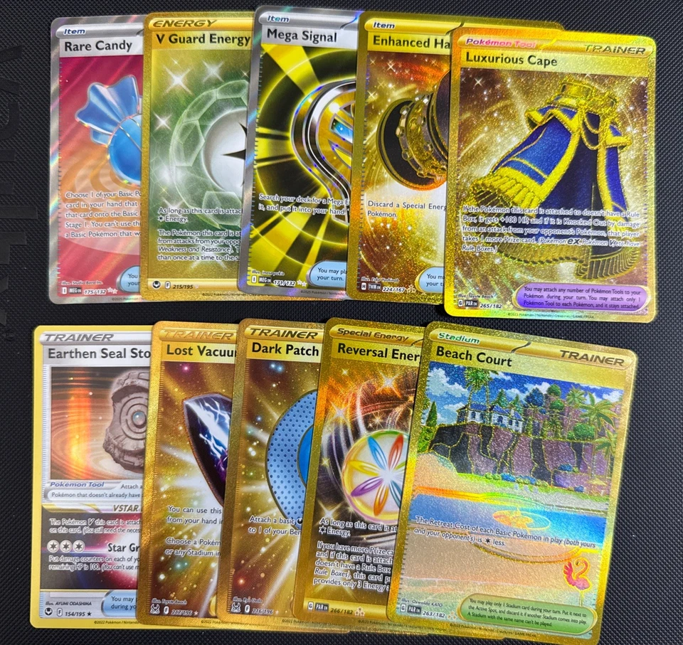 10x Secret Rare Trainer & Energy Lot – Gold & Ultra Rares – NM – Pokémon TCG - Image 1 of 1