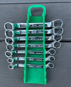 SK Tools 7 Pc Metric Offset Box End Wrench Set, 12 Point, 8mm-20mm - Picture 1 of 9