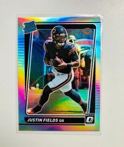 2021 Optic JUSTIN FIELDS Rated Rookie Silver Holo Prizm RC #204 - Picture 1 of 3