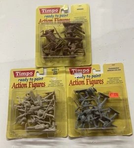 Timpo Action figures Confederates & Indians also Monty's 8th Army 54 mm 90"s - Picture 1 of 8