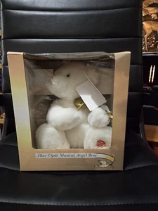 Fiber Optic Plush Musical Angel Bear Plays Christmas Songs On Violin - Picture 1 of 9
