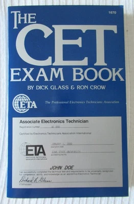 The CET Exam Book by Dick Glass & Ron Crow (1st ed, pbk, 1984) Like New - Image 1 of 2