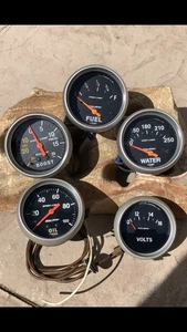 AUTO METER SPORT COMP GAUGES BOOST OIL VOLTS WATER FUEL FORD CHEVY MOPAR AMC - Picture 1 of 10