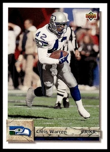 Chris Warren 1992 cubierta superior #114 - Imagen 1 de 2