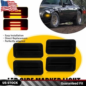 Smoked Lens Amber/Red LED Side Marker Light For 1970-1981 Pontiac Firebird/Trans - Picture 1 of 16