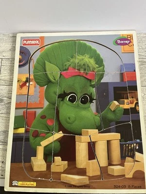 Rompecabezas de madera vintage Playskool Barney and Friends Baby Bop 1996 Foto 1 de 4
