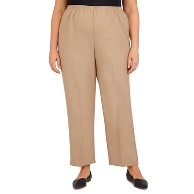 Alfred Dunner Classics Average Length Womens Dress Pant Khaki Pull On Sz 22W NWT - Image 1 of 4