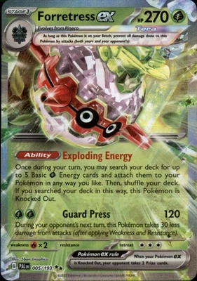 Forretress ex - Holo Double Rare SV02: Paldea Evolved 005/193 NM - Image 1 of 2