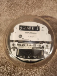 GE- ELECTRIC WATTHOUR METER (KWH) - TYPE I70S, I-70S, EZ READ, 240V, 200A - Picture 1 of 2
