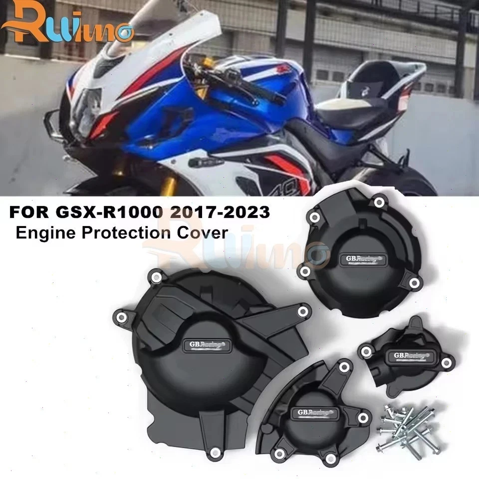 Cubierta protectora motor moto para SUZUKI GSXR 1000/R L7-L9 2017-2023 negra Foto 1 de 4