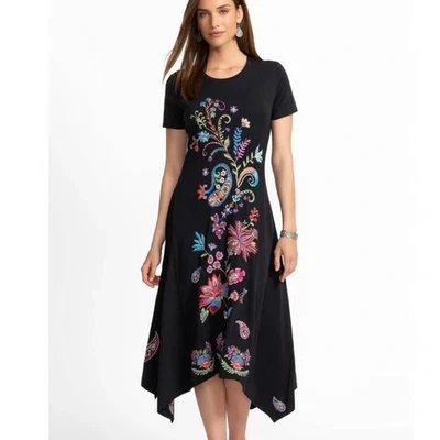 Johnny Was Handkerchief Hem Embroidered Karime Dress Size S - Image 1 of 4