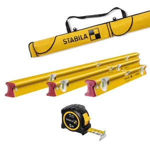 Stabila Type R 300 Pro 3-teiliges Wasserwaagen-Set 60, 120 & 180 cm, Wasserwaage Tasche & Band - Bild 1 von 2