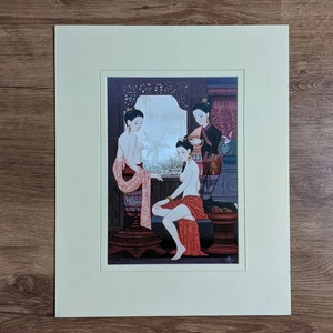 Quadro nudo erotico tailandese stampa vintage seno asiatico nudo abito tradizionale - Foto 1 di 4