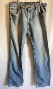 Levis Jeans Mens 34x32 Silvertab Slim Straight Light Wash Y2K Embroidered VTG - Picture 1 of 12