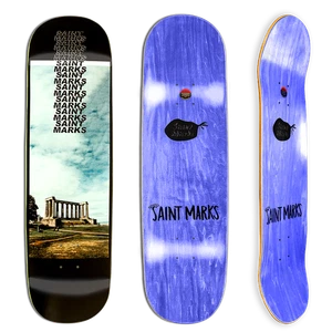SAINT MARKS Skateboard Deck 8.375" Columns board 14.25" WB 31.8 L NEW - Foto 1 di 3