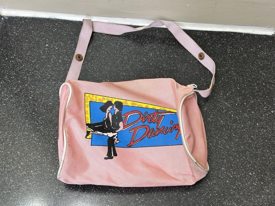 "Bolso de Hombro Rosa Bailando Sucio Años 80 Retro Película Promo Cartera 9""x6""" Foto 1 de 4
