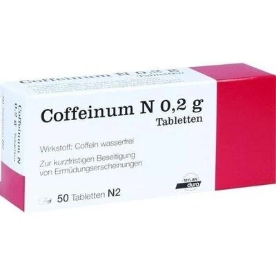 MYLAN HEALTHCARE GMBH COFFEINUM N 0,2 g Tabletten 50 St PZN 4584676