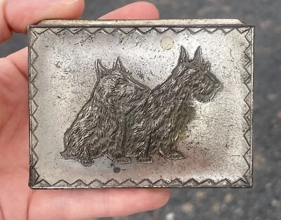 Antigua caja de cigarrillos Scottie chapada en plata Art Deco años 20 japonés Tobacciana Foto 1 de 4