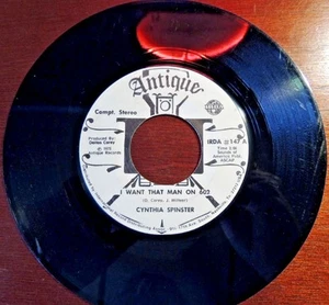 Rare Rock 1975 Cynthia Spinster I Want That Man On 602 Antique 147 45rpm Henrys - Foto 1 di 2