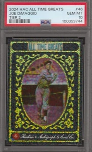 2024 Historic Autographs All-Time Greats #46 Joe DiMaggio Tier 2 PSA 10 /800 - Picture 1 of 2