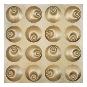 Vintage ceiling tiles, Interior decorative panel, PLM102 Brass verdigris 10pcs - Picture 1 of 21