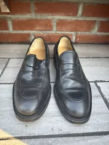 Zapatos sin cordones y mocasines negros Bruno Magli Harlow para hombre talla 8 - Imagen 1 de 11