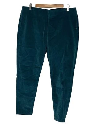 Soft Surroundings Women’s Corduroy Skinny  Capri Jeans Pants Teal Blue Size PL - Image 1 of 4