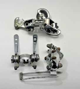 Huret groupset Front and Rear Derailleur / DownTube Shifters (French) Friction - Picture 1 of 2