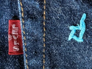 VinTagE 60s LEVI 501 big E RED LINE SELVEDGE EMBROIDERED CUT OFF SHORTS JEANS 30 - Bild 1 von 9