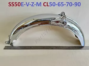 Honda SS50 Fender. SS50Z SS50V E M CD50 CL50 High Quality Chrome Rear Mud Guard - Foto 1 di 13
