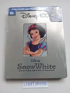 SNOW WHITE DISNEY 100 STEELBOOK BRAND NEW OOP 4K UHD + BLU-RAY + DIGITAL 1 - Picture 1 of 2