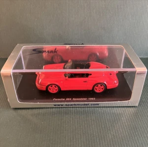 1/43 Spark 1993 Porsche  964 Speedster Red S2042 Diecast NEW SP33R - Picture 1 of 11