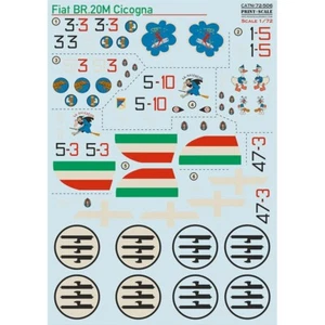 BR-20M Cicogna DECALS Scale 1:72 Print Scale 72-506 - For Plastic Model Kit - Picture 1 of 4