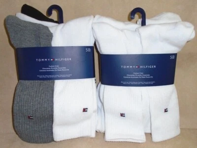 NUEVOS CALCETINES HOMBRE "TOMMY HILFIGER 5 PARES COJÍN CREW US Talla 7-12" ¡Elige! Foto 1 de 2