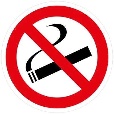 SCHILDERIO Rauchen verboten Aufkleber Durchmesser 10 cm selbstklebend kratz- und wetterfest