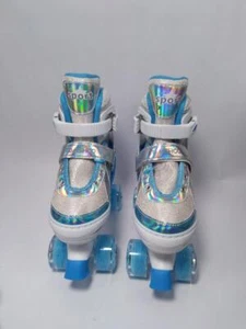 TOMSHOO Roller Skates for Girls Kids Child Beginners, 4 Size BLUE - Picture 1 of 2