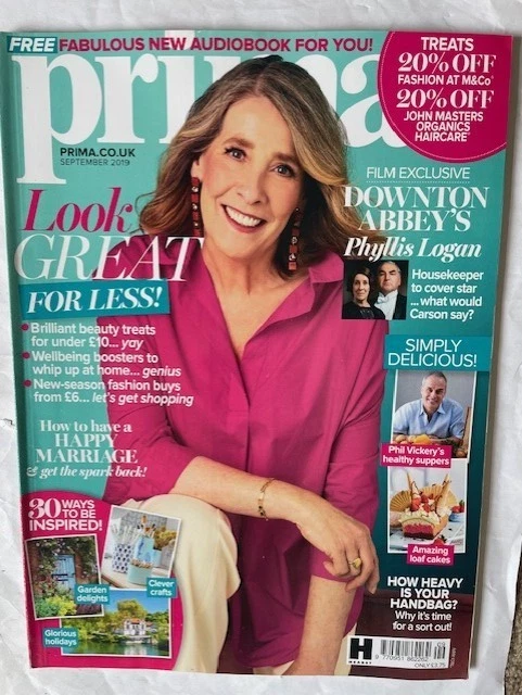 PRIMA - SEPT 2019 - LOOK GREAT FOR LESS - DOWNTON ABBEYS PHYLLIS LOGAN - Image 1 of 1