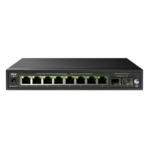 10 Ports Gigabit Ethernet Switch with 8*PoE+ Ports 2*SFP Slots Metal Case 125W - Picture 1 of 9