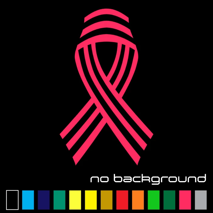ORACAL Cancer Ribbon Sticker Vinyl Decal - Breast Cancer Awareness Car Window Laptop