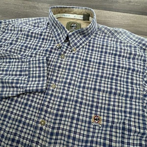 Cinch Mens Large 100% Cotton Plaid Brushed Flannel Button Down Shirt Western - Picture 1 of 8