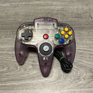 Nintendo 64 N64 Atomic Purple Controller NUS-005 Authentic Original OEM Wired - Picture 1 of 2