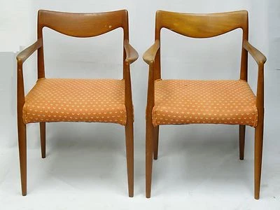 PAIR of 1954 TEAK RADSTAD and RELLING BAMBI GUSTAV BAHUS NORWAY ARMCHAIR - Image 1 of 4