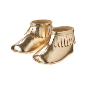 NWT Gymboree Baby Girl Crib Shoes Gold Booties Tiny Team 01,02,03,04 - Picture 1 of 1