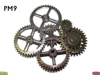 Broche steampunk insignia pasador plata bronce cobre ruedas dentadas engranajes mecánicos #PM9 Foto 1 de 4