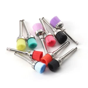 Dental Nylon Polishing Brushes Flat Latch Polisher Prophy Colorful Disposable - Picture 1 of 18