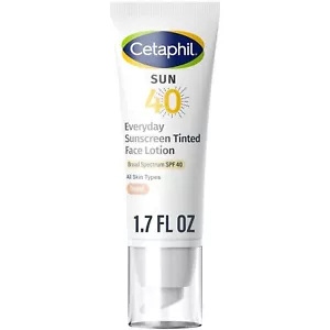 CETAPHIL Everyday Sunscreen Tinted Lotion with Zinc Oxide for Face, 1.7 fl oz - Picture 1 of 9