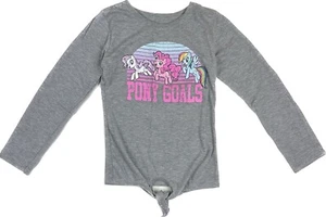 My Little Pony Kids Grey Long Sleeve Polyester Tie My Little Pony T Shirt Sz 6X - Picture 1 of 3