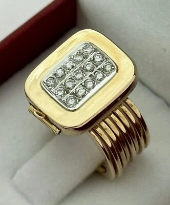 VINTAGE RING / BRACELET HANDMADE IN 14K YG 0.37 CARAT DIAM, RET USD $4,960+TAX - Image 1 of 4